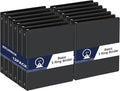 0.5-1-Inch 3-Ring-Binder with Pockets, Basic Binders 1-inch View Round Binders Holds US Letter Size 8.5'' x 11'' - Bundle Packs Perfect for Home, Office, and School (1'' - Black -12 Packs)