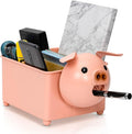 Desk Organizer, 1-5 Module Compartments - Storage for Stationery Supplies, Accessories, brushes - Home, Office, School, Dorm, Studio - Build in Pen & Pencil Holder (Pink Pig)