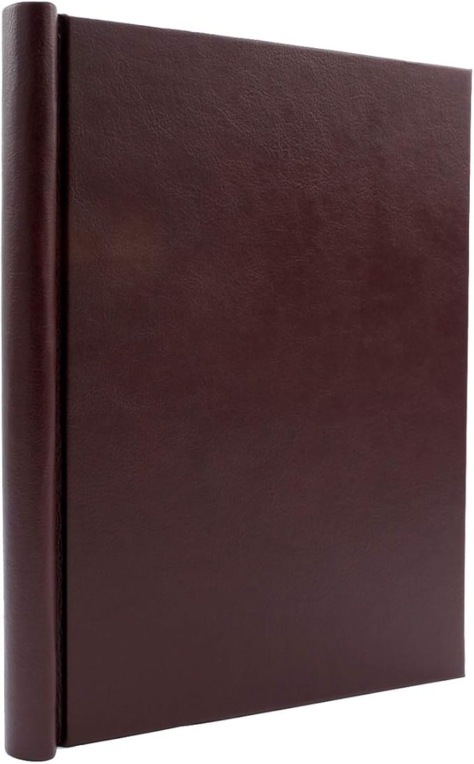 Faux Leather Springback Thesis Binder - Burgundy, 1" Spine, by Bindertek | 150 Sheet Capacity, High-Tension Spring Clamp Style, For Thesis Work, Legal Documents, Menus, Portfolios, Photography