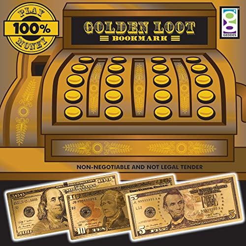 Raymond Geddes Golden Loot Bookmarks (Pack of 48) - Pretend Play Money