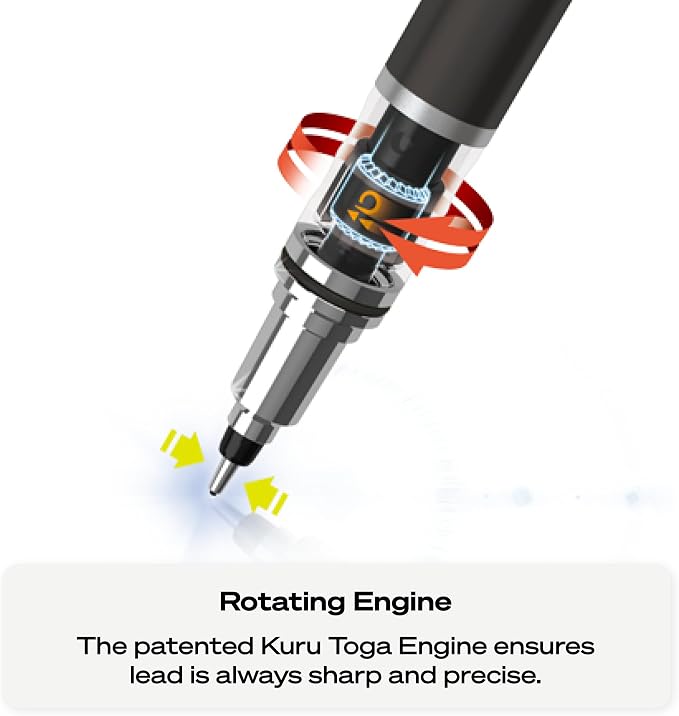 uniball™ Kuru Toga Elite Mechanical Pencil Kit, 0.5mm, HB No. 2, Gun Metal