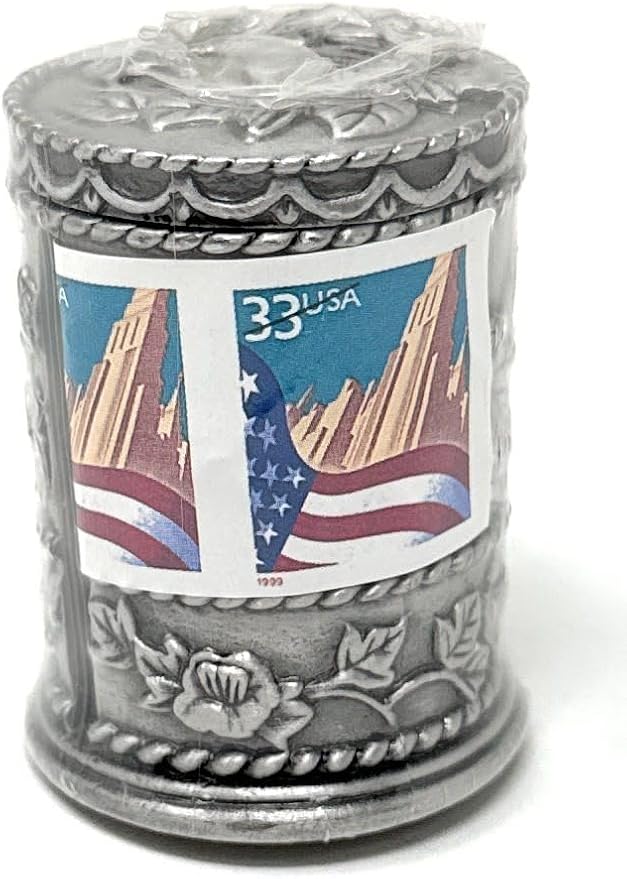 United States Postal Service Floral Metal Stamp Coil Dispenser (Holds a Roll of Forever Postage Stamps) Holder (Hummingbird Pewter)