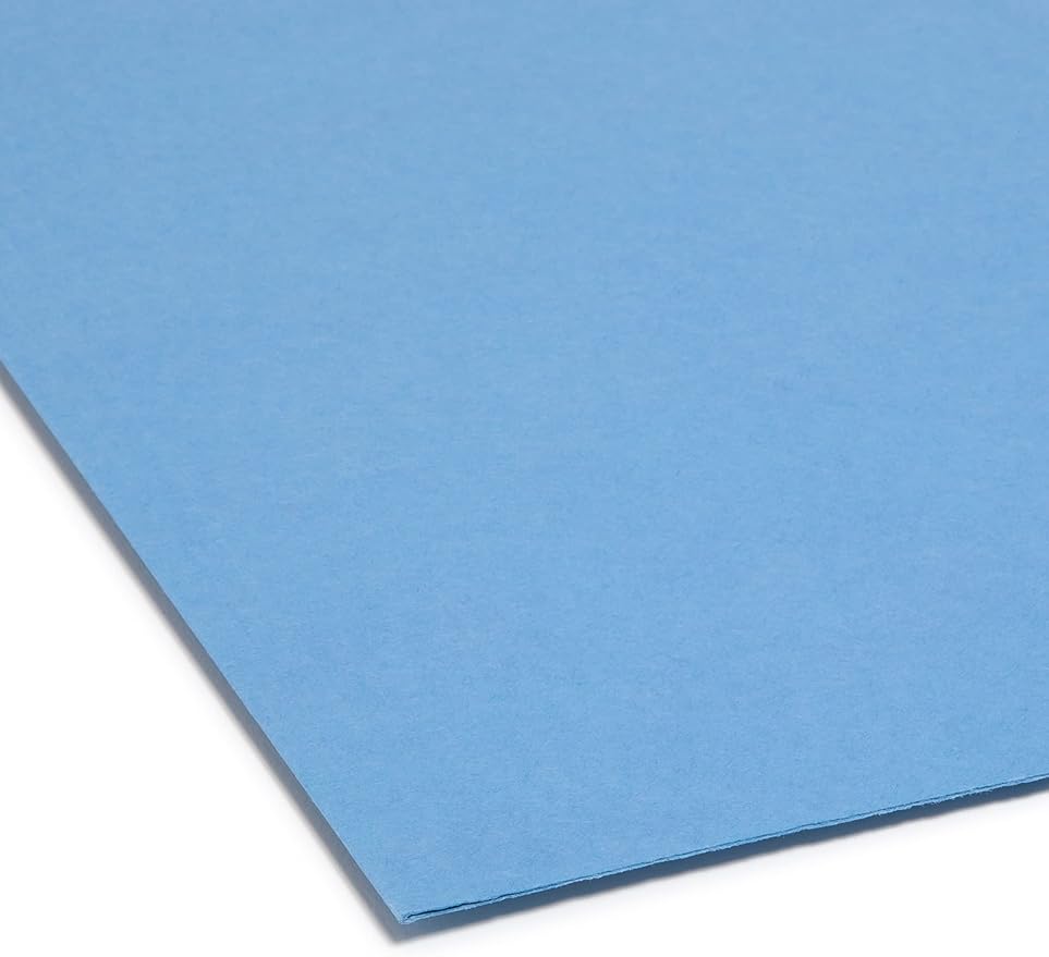 Smead SuperTab File Folder, Oversized 1/3-Cut Tab, Letter Size, Blue, 100 per Box (11986), Pack of 1