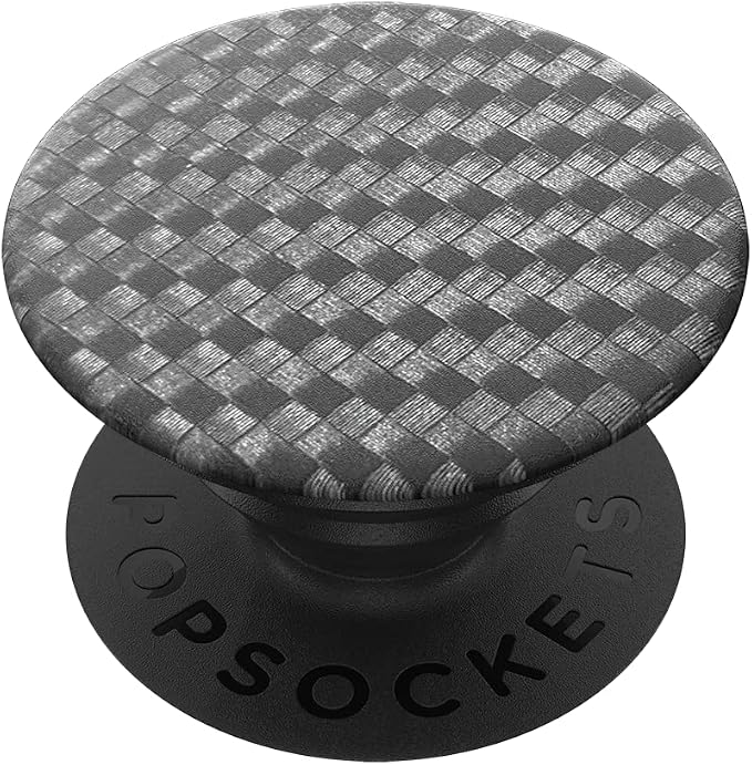 PopSockets Adhesive Phone Grip, Holder- Carbonite Weave | Secure Comfortable Hold, Anti-Drop, Kickstand, Black, Electronic Accessories, For iPad/Kindle/iPhone/Android