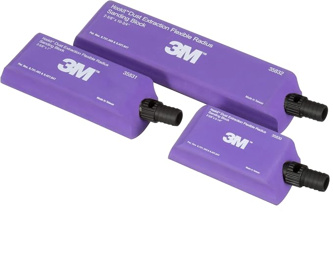 3M Hookit Dust Extraction Flexible Radius Sanding Block Kit 35833