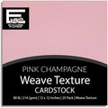 Pink Champagne—12x12 Textured Cardstock | 80lb Textured Pink Scrapbook Paper | Premium Cardstock for Cricut Cutting | 25 Sheets