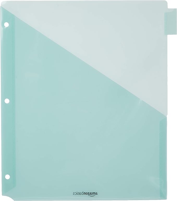 Amazon Basics Tab Dividers for 3 Ring Binder, Two Pocket, Letter Size, 36 Count, Multicolor