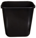 Amazon Basics Rectangular Plastic Office Wastebasket,14.4"L x 10.3"W x 15"H, 7 Gallon, Easy to Clean, Black, Pack of 2