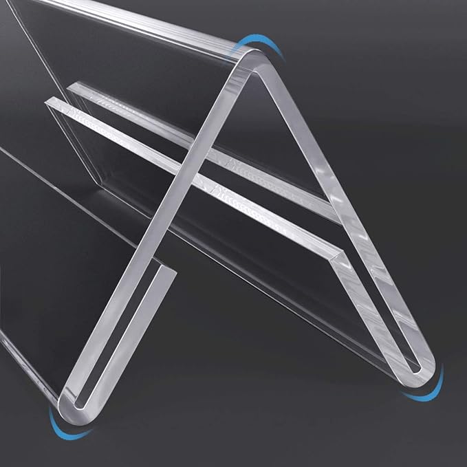 Acrylic 12 Pack Name Plates for Desks, AITEE 3x8.5 Clear Tent Name Plate Display for Office Conference, Reusable Name Tent Holder for Business Training Event
