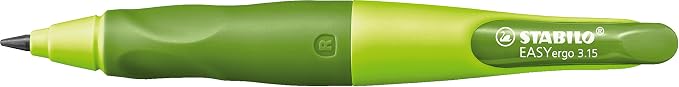 STABILO - EASYergo 3.15 - Ergonomic Mechanical Pencil - Right-Handed - Pack of 1 - Light Green/Dark Green with Sharpener