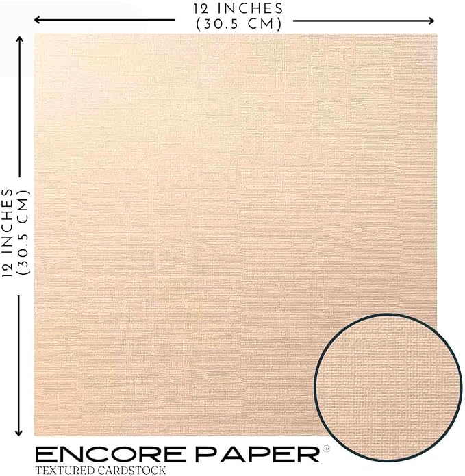 PEACH WHISPER—12x12 Textured Cardstock | 80lb Textured Orange Scrapbook Paper | Premium Cardstock for Cricut Cutting | 25 Sheets
