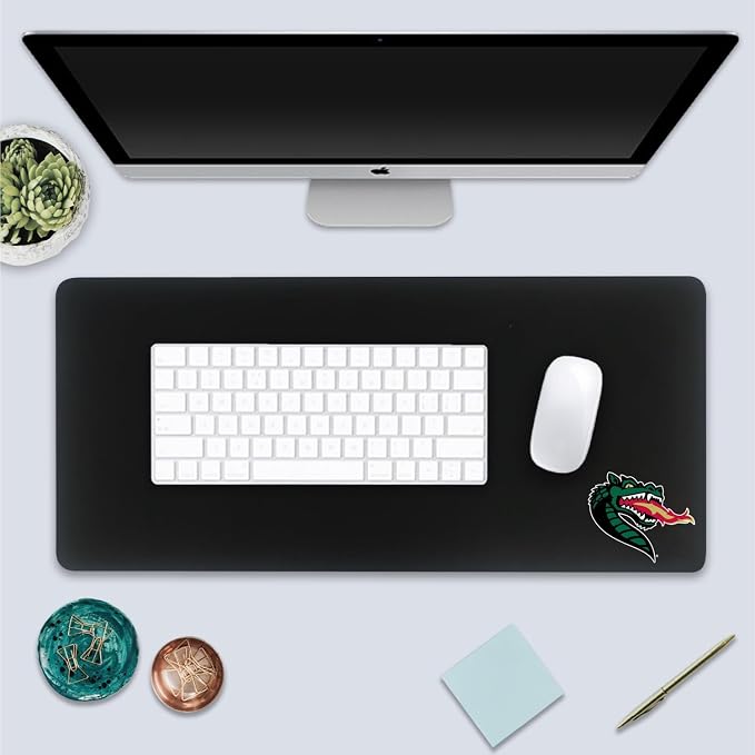 University of Alabama at Birmingham Classic Cloth Desk Mat, Durable Office Supplies, Non-Slip Base, Responsive Desk Pad with Smooth Cloth Surface, Black