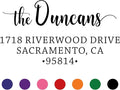 The Duncans Personalized Address Stamp | Envelope Return Address Stamps for Couples and Families | Custom Gift (1, Wood Handle)