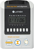 Lathem 700E Calculating Electronic Time Clock, Gray, 6.9" x 5.2" x 9.6"