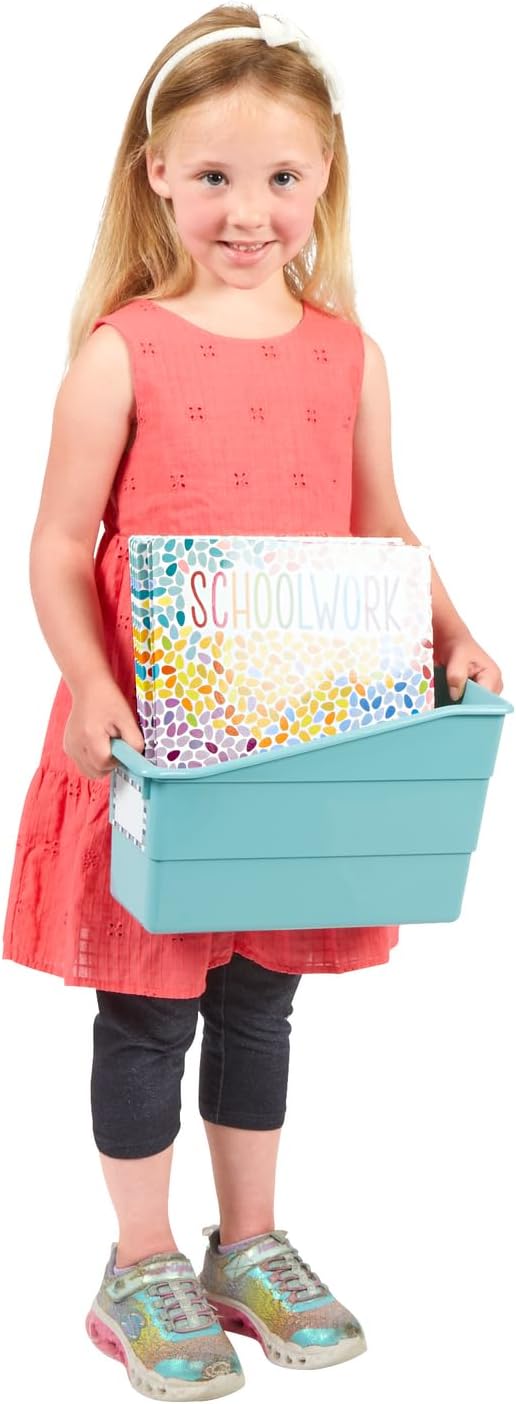 Really Good Stuff Durable Book & Binder Holder, 6-Pack, Water