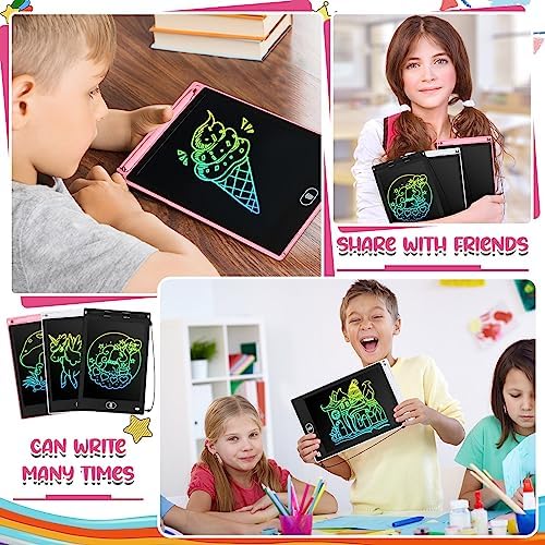 Zhehao 24 Pcs LCD Writing Tablet Kids Board, Soft Color, Round Style