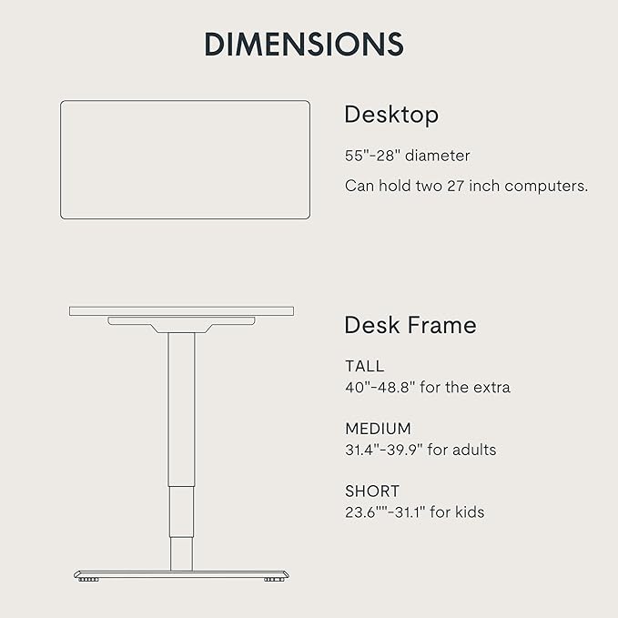 FLEXISPOT E6 3-Stage Dual Motor Electric Standing Desk 55 x 28 Sit Stand Up Desk, Holds 220 lbs, Adjustable Height w/Memory Presets, One-Piece Brown Wood Grain Desktop & White Frame, Ships in 2 Boxes