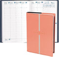 Quo Vadis 2026 Minister - Weekly/Monthly Planner - 12 Months, Jan. to Dec. - 6 1/4 x 9 3/8" - Grained Faux Leather Billy Blush Cover- Time Management Appointment Organizer