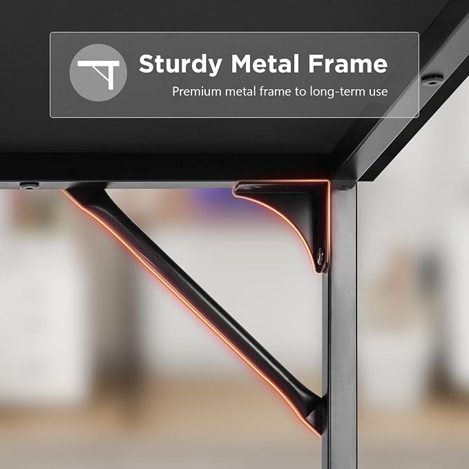 FDW 32 inches Office Small Computer Desk/Home Office Desk/Study Student Writing Desk/Modern Simple Style Desk,Black