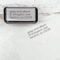 Self Inking Modern Address Stamps | Custom Return Address Stamper (Minimalist Left, Medium)