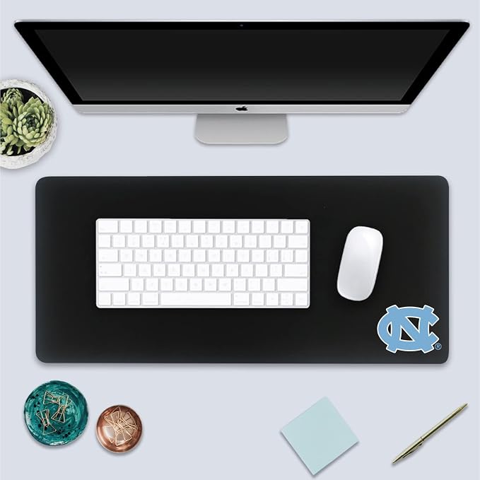 University of North Carolina Classic Cloth Desk Mat, Durable Office Supplies, Non-Slip Base, Responsive Desk Pad with Smooth Cloth Surface, Black