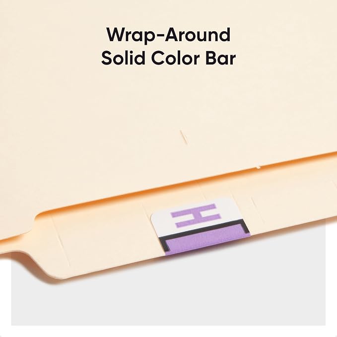 Smead BCCR Bar-Style Color-Coded Alphabetic Label, H, Label Roll, Lavender, 500 Labels per Roll, (67078)