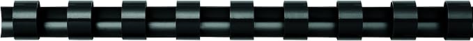 Fellowes Plastic Binding Combs, 8mm A4, 21-40 Sheet Capacity, 21 Rings, Black, Pack of 100 - Compatible with Comb Binding Machines