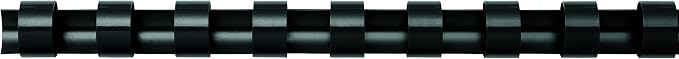 Fellowes A4 16 mm Plastic Binding Combs for Comb Binding Machine, Binds 101 to 120 Pages, Black, Pack of 100, 5347307