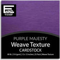 PURPLE MAJESTY—12x12 Textured Cardstock | 80lb Textured Purple Scrapbook Paper | Premium Cardstock for Cricut Cutting | 25 Sheets