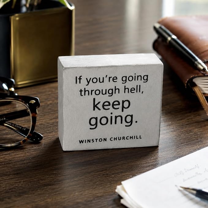 Keep Going Paperweight | Handcrafted Pewter Paperweight For Desk Home And Office | Made In USA