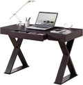 Techni Mobili 47" Trendy Writing Desk w/Drawer,Modern Home Office,Espresso | 47" modern writing desk with storage drawer, sturdy frame, sleek espresso finish, and compact workspace ideal for home office