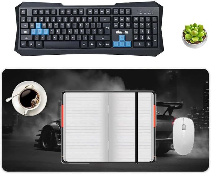 Car Gaming Mouse Pad Large Mousepad Z350 JDM Car Racing Cool Desk Mat for Keyboard and Mouse Mat Non-Slip Rubber Desk Pad 30x60cm, Style