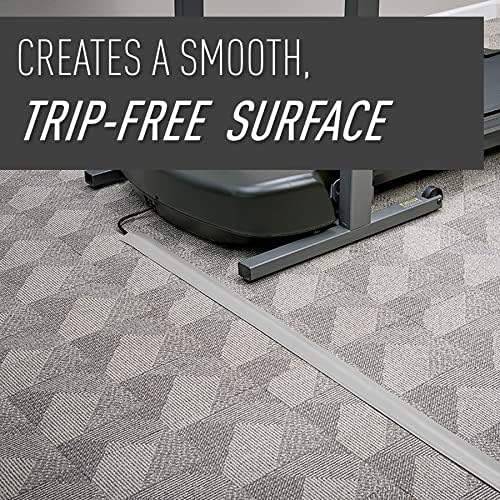 C2G Wiremold Floor Cord Management Kit, Corduct, Cord Protector, Wire Organizer and Hider, Rubber Cable Cover and Concealer, Gray, 5 Feet, CDG-5
