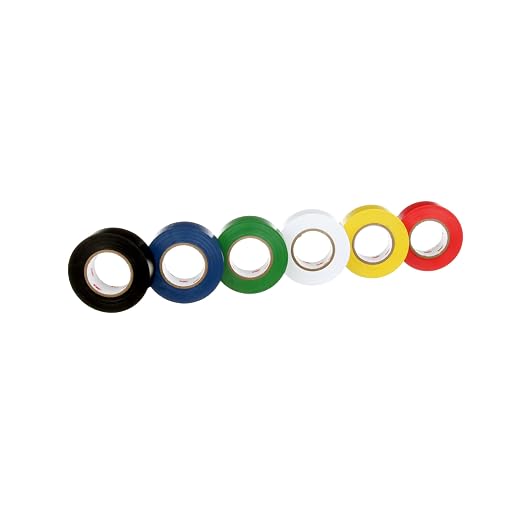 3M General Purpose Vinyl Tape 764, Color Coding Pack, 6 Roll per Pack | 0.94" x 21.8 yd, Great for Light Traffic Floor Marking Tape, Safety, and Bundling
