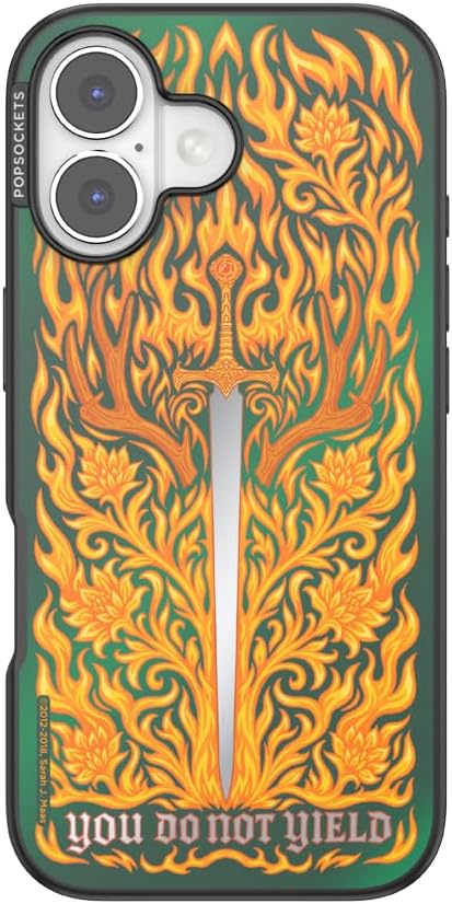 PopSockets iPhone 17 Phone Case with MagSafe- Fireheart | Magnetic, Wireless Charging, Camera & Drop Protection, Acotar, Throne, Glass, Sarah, Dragon
