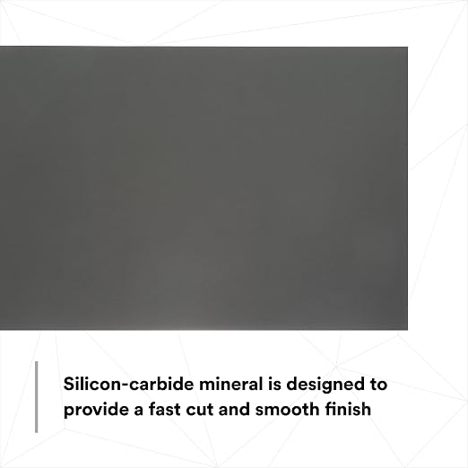 3M Wetordry Abrasive Sheet, 401Q, 02023, 1500+ Grade, 5 1/2 in x 9 in | 50 Sheets, Fast Cutting, Auto Body Sanding, Paint Finishing