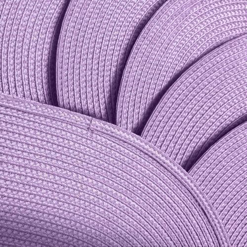 AHHFSMEI Placemats Set of 6 for Dining Table Washable Woven Non-Slip 18x12 inches Placemat Heat-Resistant Durable Table Mats for Dining Table Easy to Clean(Lavender Purple)