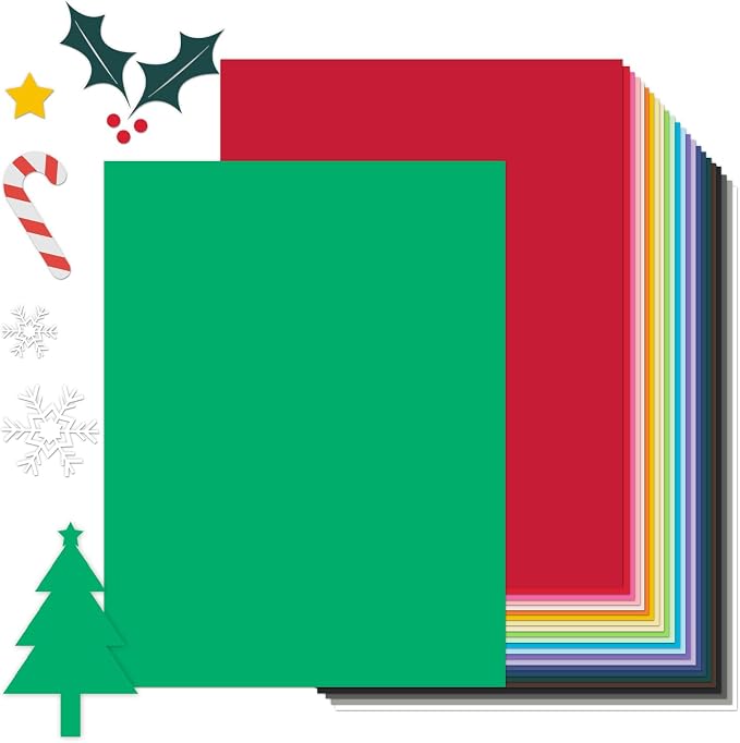 300 Sheets Colored Cardstock 8.5 x 11 | Goefun 25 Colors Colored Printer Paper 65lb Construction Paper Assorted Colors for Crafts & Scrapbooking