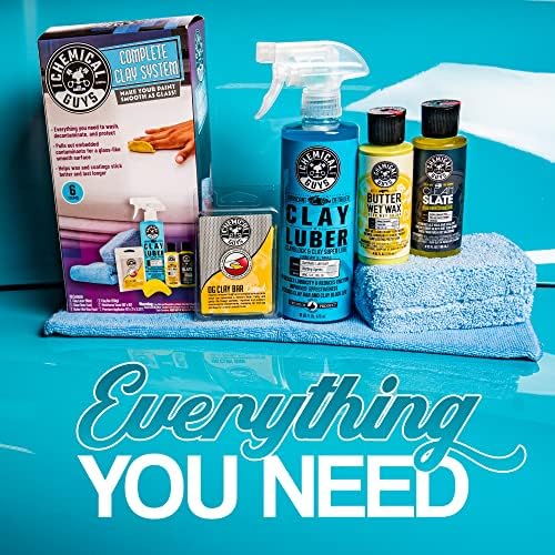 Chemical Guys, Clay Bar & Luber Combo Kit for Smooth Paint, 6-Piece Set