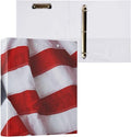 3 Ring Binder North American Bald Eagle Flag 1.5 inch Binders Three Ring Binders with Clipboard Fit 8.5'' x 11'' Paper 3 Interior PVC Clear Pockets for Office Supplies
