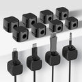 12 Pack Cable Clips, Cord Organizer, Cord Holder for Nightstand, Magnetic Cord Organizer, Strong Adhesive Charging Cable Keeper, Clip Holder