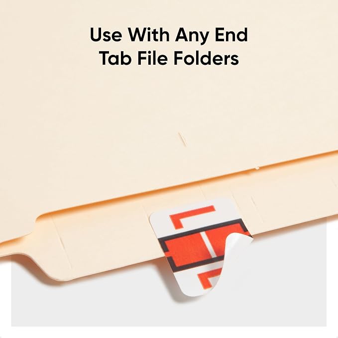 Smead BCCR Bar-Style Color-Coded Alphabetic Label, L, Label Roll, Dark Orange, 500 Labels per Roll, (67082)