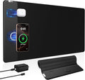 Magnetic Wireless Charging Mouse Pad, 31.5"x15.8", with 20W Adapter, Black | Large Gaming Desk Mat for Keyboard/Laptop, Non-Slip Base, Waterproof Ultra-Smooth Surface Mousepad for Gamer, Office & Home