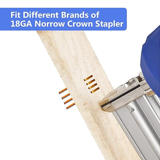 SimCos 18 Gauge 1/4" Narrow Crown Staples, Galvanized Upholstery Staples for 18 GA Pneumatic or Electric Stapler or Staple Gun (5/8"-3000 PCS)