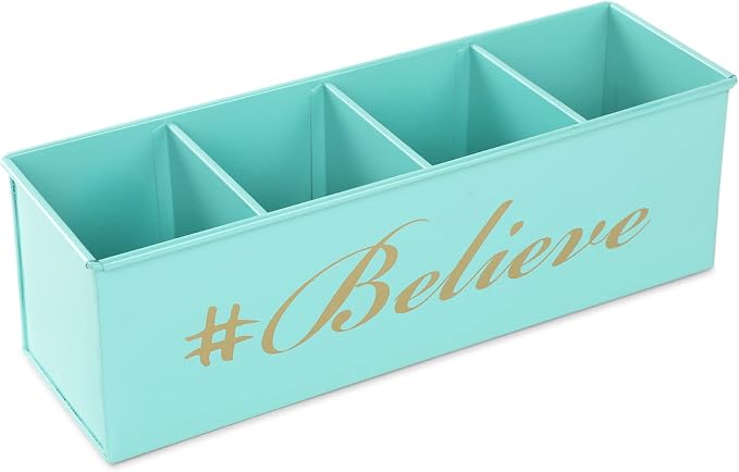 DUDKI Home Present Desk Organiser 4 compartments Decorative Pen Pencil holder/Vanity Kit/Travel Box/Makeup Box/Cosmetic Box/Storage Box/knife Holder/Spoon Holder-Gift Office Desk Décor