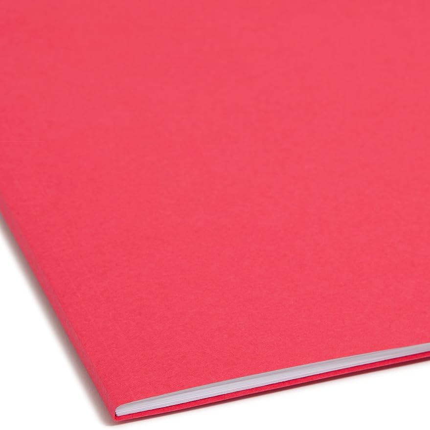 Smead Fastener File Folder, 2 Fasteners, Reinforced 1/3-Cut Tab, Legal Size, Red, 50 per Box (17740) (Pack of 1)