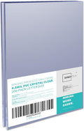 Binditek 200 Pack 4.5 Mil PVC Binding Covers, 8.5 x 11 Inches, Letter Size, Square Corners, Un-Punched, Office Supplies | Plastic Binding Covers, 8.5" x 11" Letter Size, Clear, Square Corners, Unpunched, Ideal for Business Reports and Proposals
