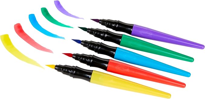 Crayola No-Drip Paint Brush Pens, Assorted Colors Set, 40 Count, Creative Gift for Kids and Teens
