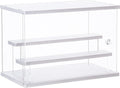 CECOLIC Acrylic Display Case Clear Display Storage Box Countertop Cube for Collectibles, Action Figures, Miniature Figurines Dustproof Protection Storage & Organizing (White, 12.4x7x8.6in)