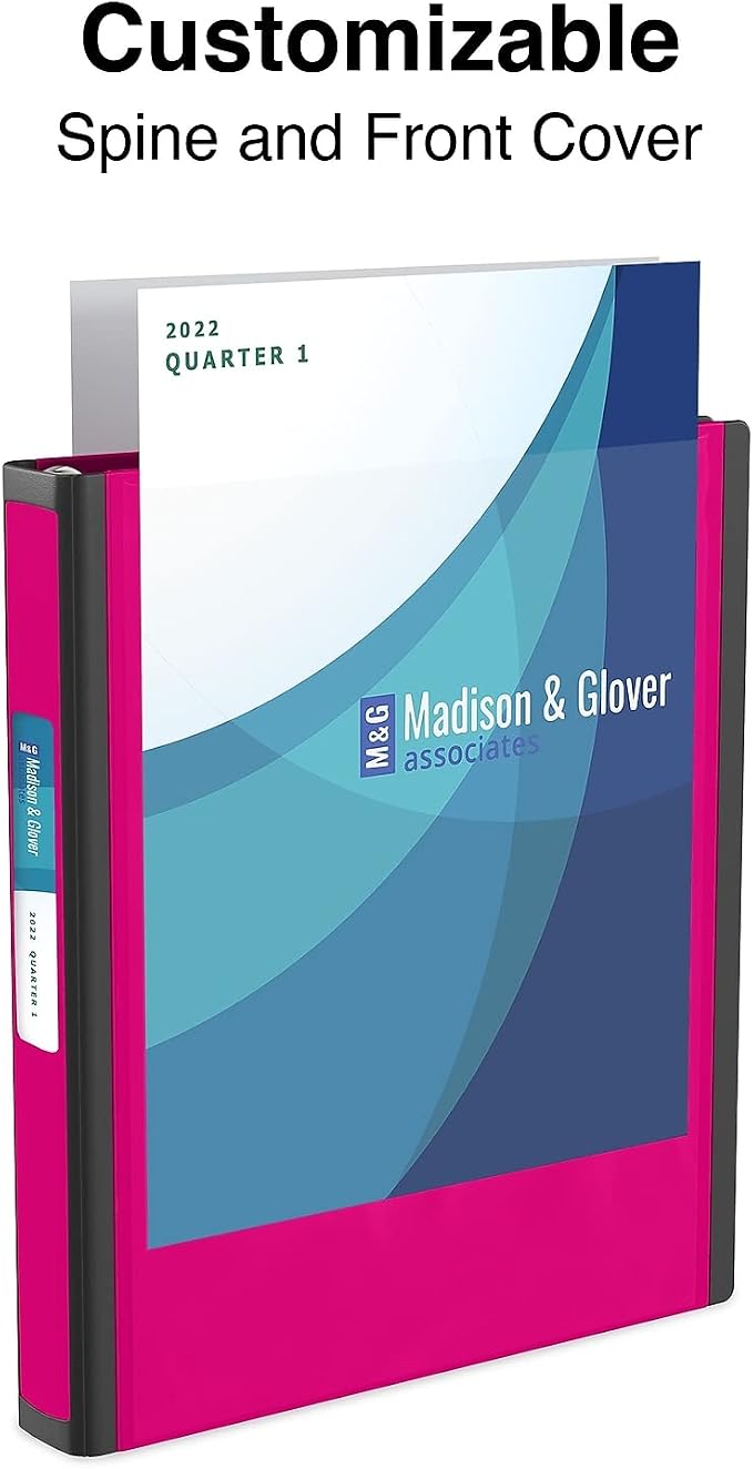 Staples Better Binder, 1-Inch 3-Ring View, Pink, 3-Pack